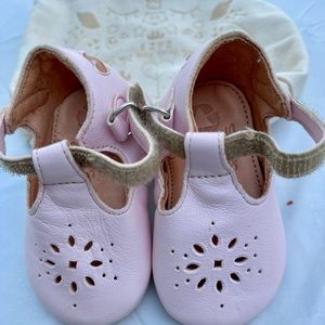 Easy Peasy Leather pink baby shoes